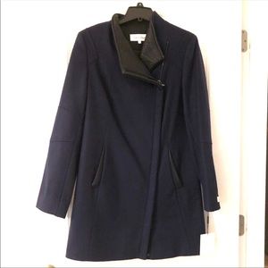 Navy Calvin Klein Wool Coat